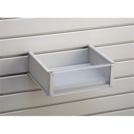 JIFRAM EXTRUSIONS Jifram Extrusions 01000318 Easy Living Easy Wall 8 in. X 10 in. Light Gray Plastic Basket with Transparent Front 1000318